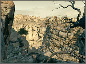 During the task with stolen cattle you will reach a narrow path which leads you toward enemies, next to the edge - Chapter V - Secrets - Call of Juarez: Bound in Blood - Game Guide and Walkthrough