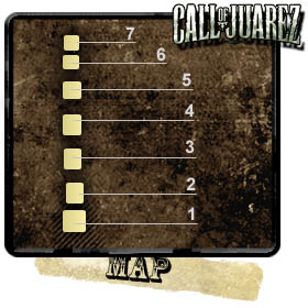 In that way you will reach the most open-air space with some enemies - Chapter II - Walkthrough - part 1 - Call of Juarez: Bound in Blood - Game Guide and Walkthrough