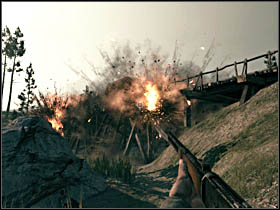 Blowing up the bridge with the device marked by game will end the chapter - Chapter I - Walkthrough - part 2 - Call of Juarez: Bound in Blood - Game Guide and Walkthrough