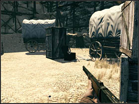 The first secret is at the beginning of the chapter - Chapter V - Secrets - Call of Juarez: Bound in Blood - Game Guide and Walkthrough