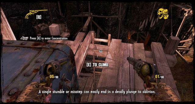 The ladder down - Episode 5 - The Magnificent One - Walkthrough - Call of Juarez: Gunslinger - Game Guide and Walkthrough