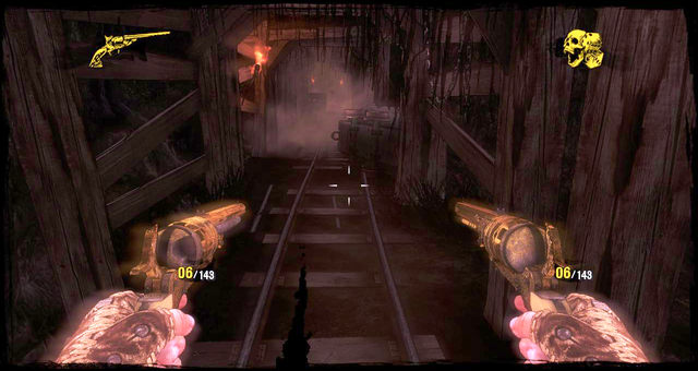 The collapsing tunnel. Run! - Episode 5 - The Magnificent One - Walkthrough - Call of Juarez: Gunslinger - Game Guide and Walkthrough