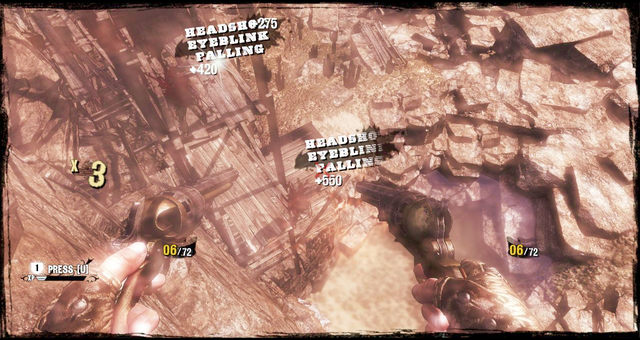 The mid-air mini game battle - Episode 5 - The Magnificent One - Walkthrough - Call of Juarez: Gunslinger - Game Guide and Walkthrough