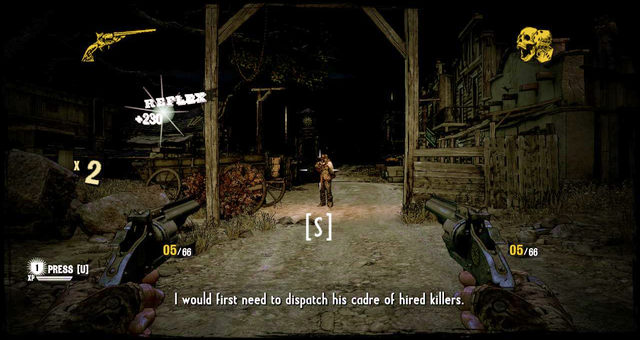 The killers at the entrance - Episode 6 - Be Quick or Be Dead - Walkthrough - Call of Juarez: Gunslinger - Game Guide and Walkthrough