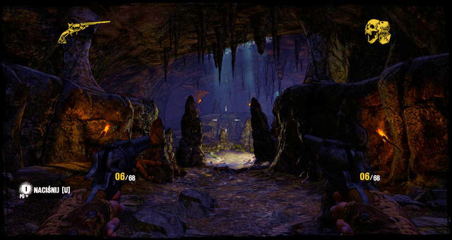 The larger cavern in which a mini game triggers - Episode 7 - Dances With Renegades - Walkthrough - Call of Juarez: Gunslinger - Game Guide and Walkthrough