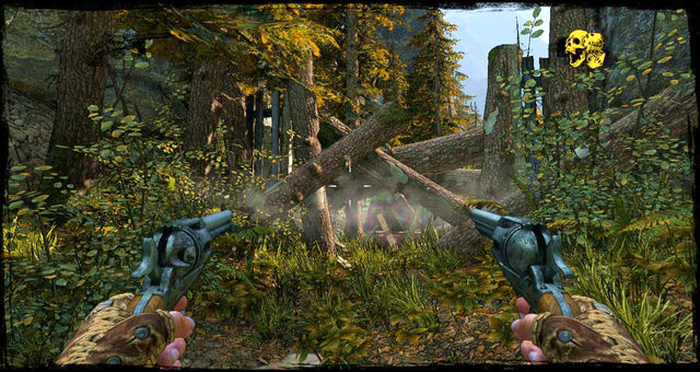 Collapsed passageway, go under the logs - Episode 9 - Bounty Hunter is Still My Name - Walkthrough - Call of Juarez: Gunslinger - Game Guide and Walkthrough