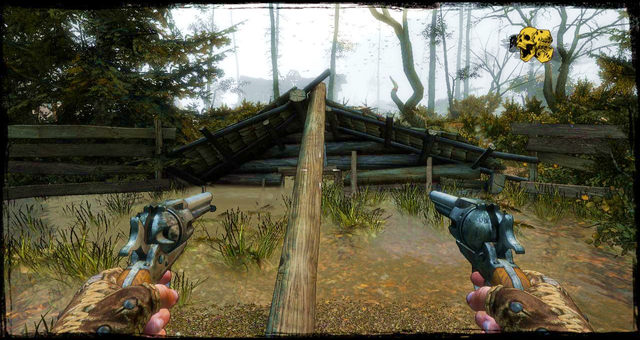 Get across the log - Episode 9 - Bounty Hunter is Still My Name - Walkthrough - Call of Juarez: Gunslinger - Game Guide and Walkthrough