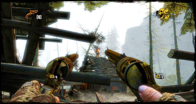 The fight prior to leaving the flooded house - Episode 9 - Bounty Hunter is Still My Name - Walkthrough - Call of Juarez: Gunslinger - Game Guide and Walkthrough