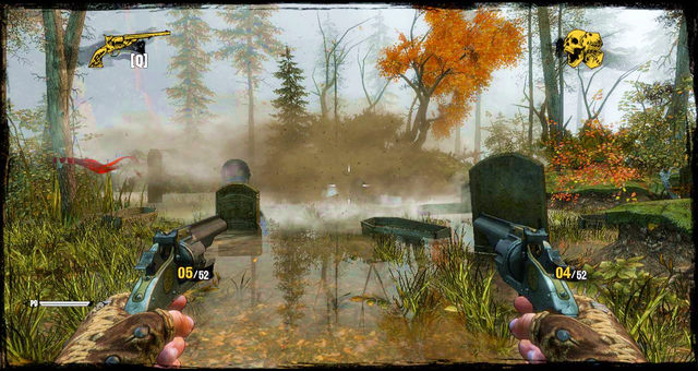 Eventually, you'll reach a flooded cemetery - Episode 9 - Bounty Hunter is Still My Name - Walkthrough - Call of Juarez: Gunslinger - Game Guide and Walkthrough