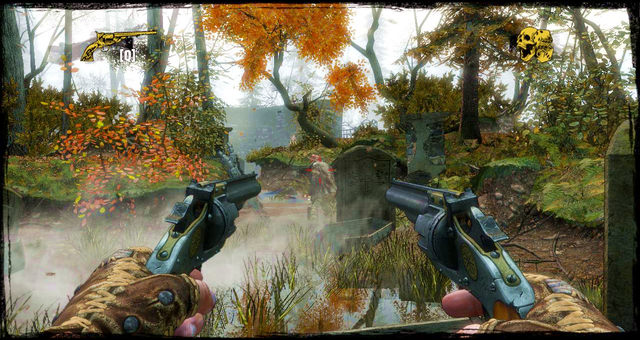 Shootout between graves and the road on the right - Episode 9 - Bounty Hunter is Still My Name - Walkthrough - Call of Juarez: Gunslinger - Game Guide and Walkthrough