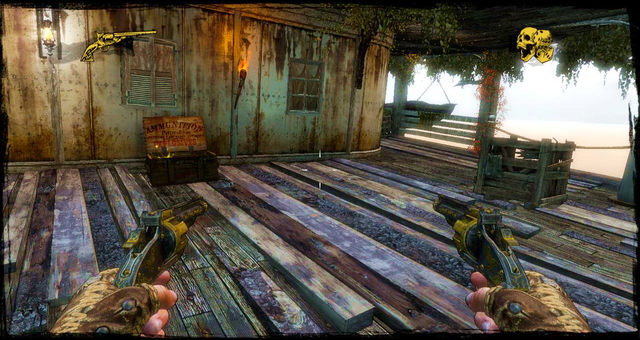 A view on the crate and the passageway on the right - Episode 9 - Bounty Hunter is Still My Name - Walkthrough - Call of Juarez: Gunslinger - Game Guide and Walkthrough