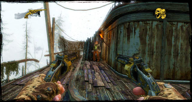 Approach the door and force it open - Episode 9 - Bounty Hunter is Still My Name - Walkthrough - Call of Juarez: Gunslinger - Game Guide and Walkthrough