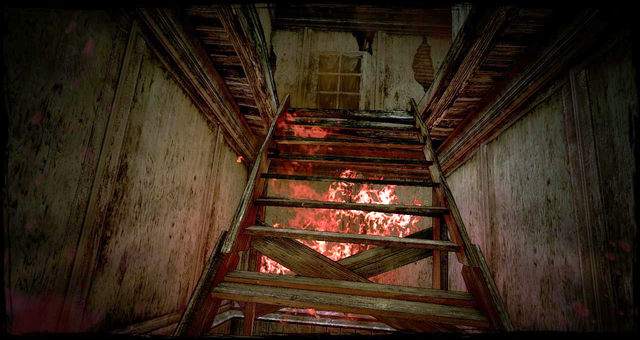 The last set of stairs; there's only a sprint left - Episode 9 - Bounty Hunter is Still My Name - Walkthrough - Call of Juarez: Gunslinger - Game Guide and Walkthrough