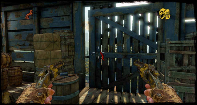 Move from cart to cart until you see the familiar red scarf on the right - Episode 10 - Not So Great Train Robbery - Walkthrough - Call of Juarez: Gunslinger - Game Guide and Walkthrough