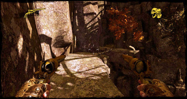 The collapsed tree and the entrance to a short tunnel - Episode 11 - 1:30 to Hell - Walkthrough - Call of Juarez: Gunslinger - Game Guide and Walkthrough