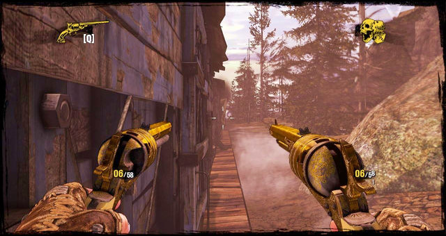 The passage on the side plank - Episode 12 - Death Rides a Steel Stallion - Walkthrough - Call of Juarez: Gunslinger - Game Guide and Walkthrough