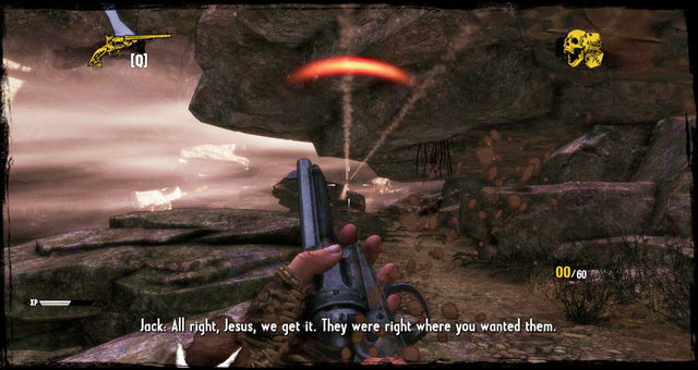 Follow these rocks - Episode 3 - Nuggets of Truth (Secrets) - Call of Juarez: Gunslinger - Game Guide and Walkthrough