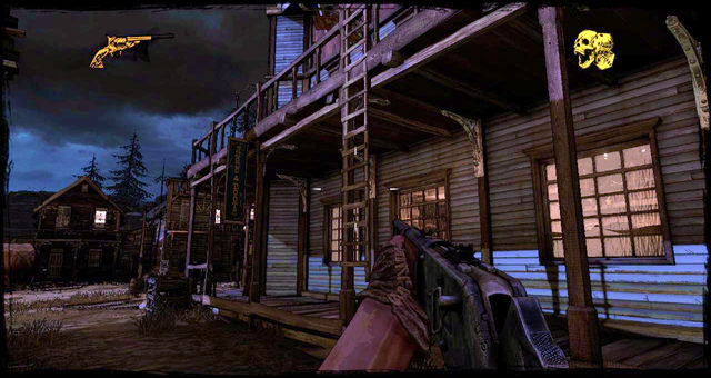 Climb up that ladder, then go inside the room| - Episode 6 - Nuggets of Truth (Secrets) - Call of Juarez: Gunslinger - Game Guide and Walkthrough