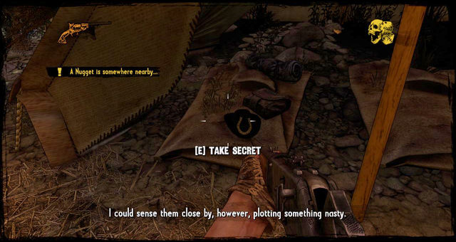 The tent in the camp - Episode 11 - Nuggets of Truth (Secrets) - Call of Juarez: Gunslinger - Game Guide and Walkthrough