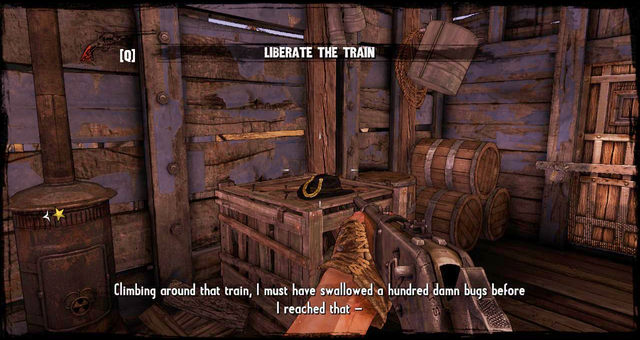 The hat on the crate - Episode 12 - Nuggets of Truth (Secrets) - Call of Juarez: Gunslinger - Game Guide and Walkthrough