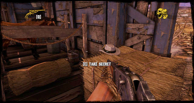 Next to the horses - Episode 12 - Nuggets of Truth (Secrets) - Call of Juarez: Gunslinger - Game Guide and Walkthrough