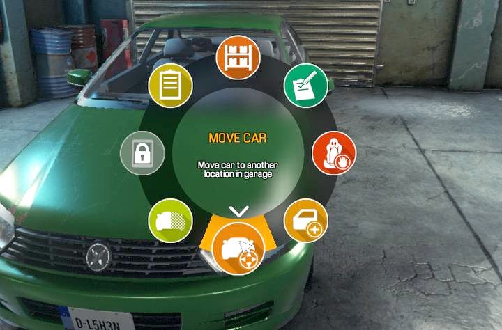 Move the vehicle by selecting the correct function from the quick menu - Order 1 - Emden Lotz | Car Mechanic Simulator 2018 Story orders - Story orders - Car Mechanic Simulator 2018 Game Guide