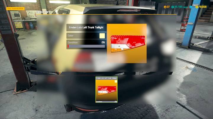 Components that are not on the list can be reinstalled regardless of their condition - Order 27 - Emden Lotz GT | Car Mechanic Simulator 2018 Walkthrough - Story orders - Car Mechanic Simulator 2018 Game Guide