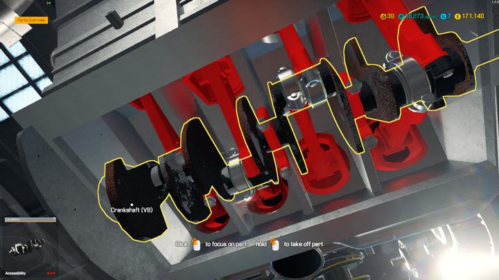 Dont forget about the rod caps underneath the engine - without them, you wont fix the oil pan - Order 33 - Chieftain TBX | Car Mechanic Simulator 2018 Walkthrough - Story orders - Car Mechanic Simulator 2018 Game Guide