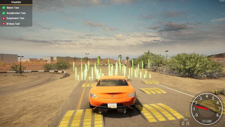 Next, you need to drive over the bumps in the road - Car Mechanic Simulator 2021: Test Track - Locations - Car Mechanic Simulator 2021 Guide