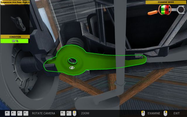 Checking condition of car's element is hard but necessary work. - Testing parts - Basics of gameplay - Car Mechanic Simulator 2014 - Game Guide and Walkthrough
