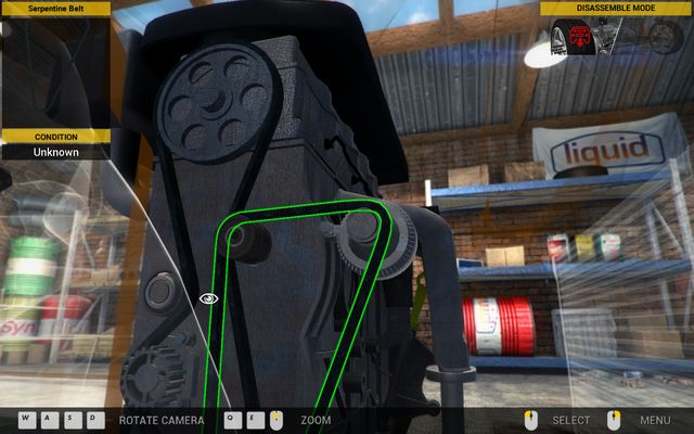 Alternator is right under the serpentine belt. - Order 7 - Genesis Town - Orders - First garage - Car Mechanic Simulator 2014 - Game Guide and Walkthrough