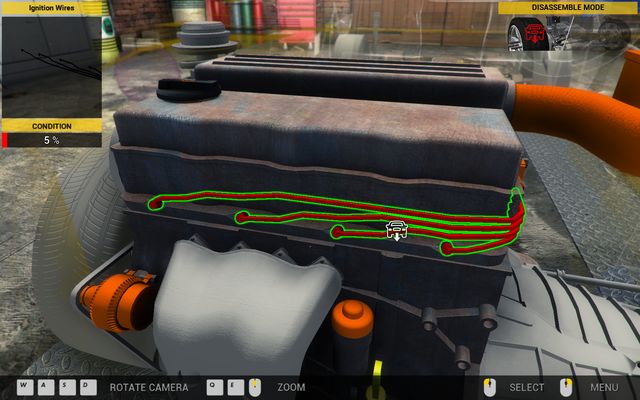 Replacement of the ignition wires is only the half way to success. - Order 19 - Aisan Cougar - Orders - First garage - Car Mechanic Simulator 2014 - Game Guide and Walkthrough