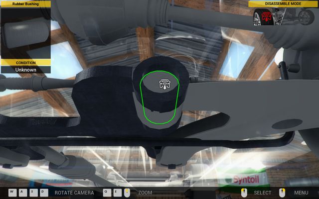 You will find front bushings in holes on the left side of the right suspension arm and on the right side of the left arm. - Order 20 - Genesis Town - Orders - First garage - Car Mechanic Simulator 2014 - Game Guide and Walkthrough