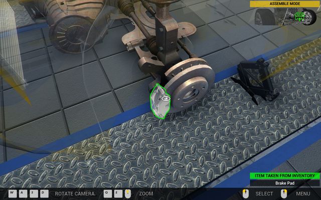 Replacement of brake pads is a very simple operation. - Order 25 - Aisan Cougar - Orders - Second garage - Car Mechanic Simulator 2014 - Game Guide and Walkthrough