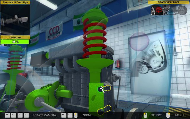 Getting to springs requires you to disassemble almost entire suspension. - Order 29 - Revton Wind - Orders - Second garage - Car Mechanic Simulator 2014 - Game Guide and Walkthrough