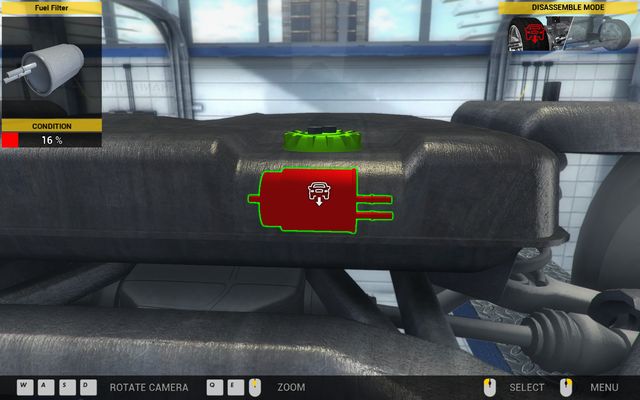 In the end there is the fuel filter remaining. - Order 31 - Olsen Grand - Orders - Second garage - Car Mechanic Simulator 2014 - Game Guide and Walkthrough