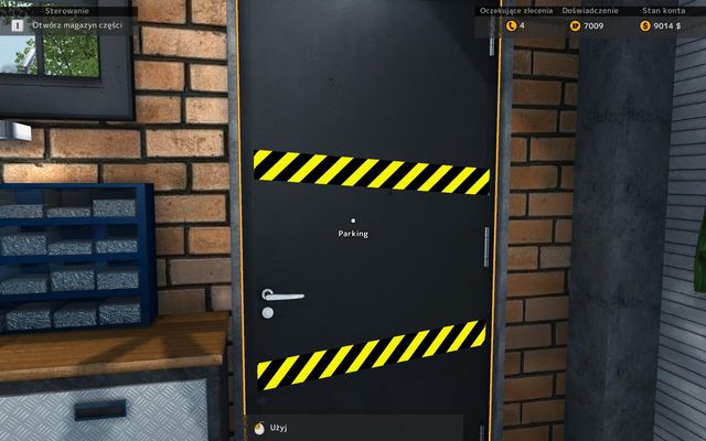 Door to parking gives you a quick access to vehicles you have bought - Virtual walk through the garage - Car Mechanic Simulator 2015 - Game Guide and Walkthrough