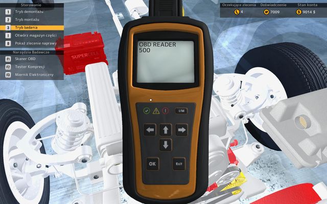 OBD scanner is one of devices used for measuring technical state of a car, it can be bought in the toolbox for one point received every 1000 experience points - OBD scanner - Technical state diagnostics - Car Mechanic Simulator 2015 - Game Guide and Walkthrough