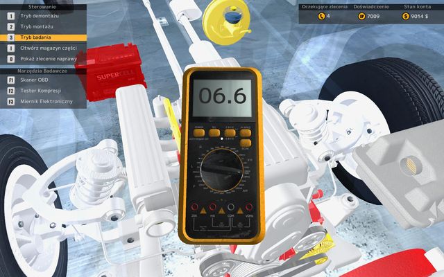 Last device that helps with diagnostics is electronic measure - it also can be bought at the toolbox for one point received each time you gain 1000 experience points - Electronic measure - Technical state diagnostics - Car Mechanic Simulator 2015 - Game Guide and Walkthrough