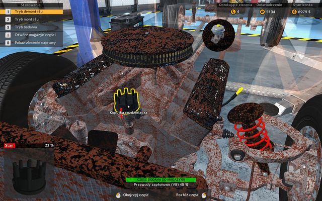 Cap is located above the ignition wires. - Dismantling distributor cap - Advanced renovation operations - Car Mechanic Simulator 2015 - Game Guide and Walkthrough