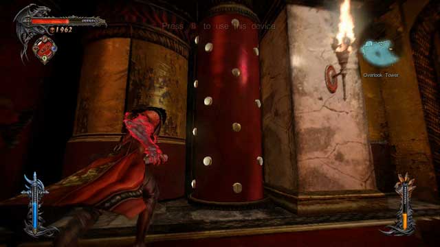 Magic Font hidden behind a device. - Mission 7 - Pieces of a Mirror - The Main Campaign - walkthrough - Castlevania: Lords of Shadow 2 - Game Guide and Walkthrough