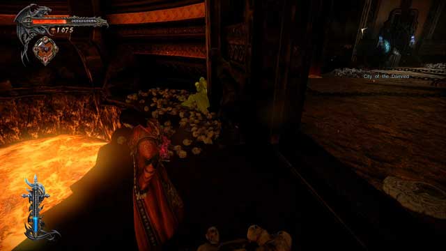 Soldier Diary hidden behind the wall. - Mission 2 - The Three Gorgons - Memorials and Soldier Diaries - First pass - Castlevania: Lords of Shadow 2 - Game Guide and Walkthrough