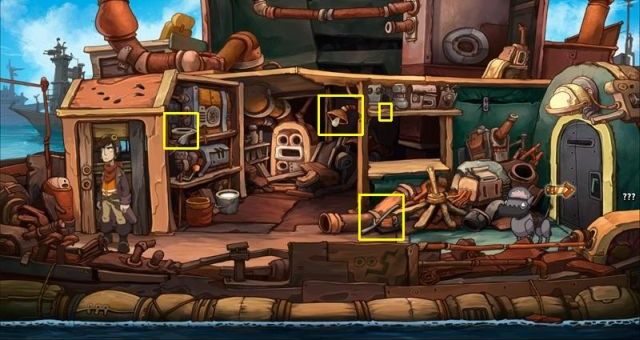 Clever-Byte is blocking the access to the next door - Get to Doc Reach Goal | Reach Goal - Reach Goal - Chaos on Deponia Guide