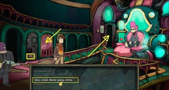 Click on the door to the radio room - Convince Baby Goal - Win a battle with Garlef - Convince Baby Goal - Chaos on Deponia Guide