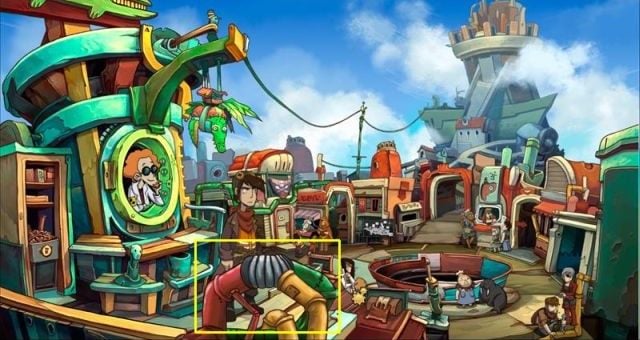 Once again, convince Bozo to knock on Bambinas door - Convince Spunky Goal - Learn Bozos magic words - Convince Spunky Goal - Chaos on Deponia Guide