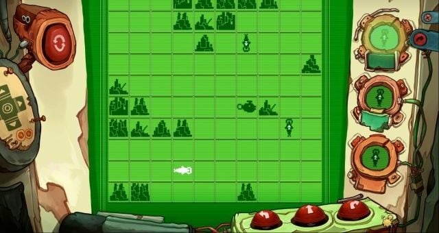 Lead the dolphins so that they block Donnas ship. - Arm the dolphins and block the path for Donnas submarine - Chasing Goal - Chaos on Deponia Guide