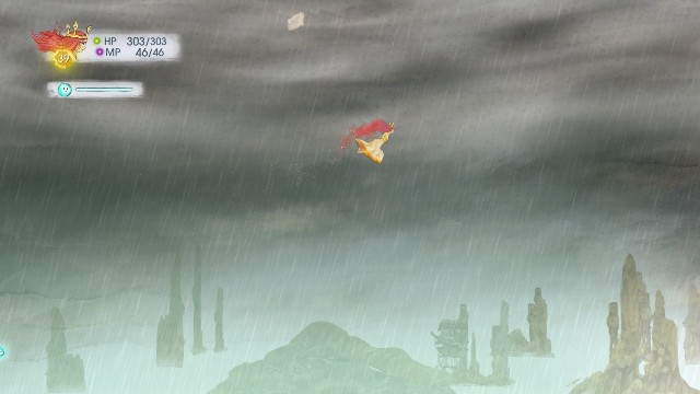 If you want to get the message you have to fly upward from the houses right below the clouds - Chapter 9 | Collectibles - Collectibles - Child of Light Game Guide