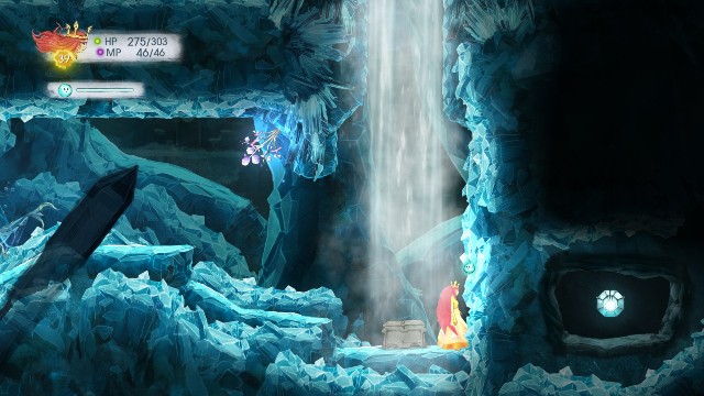 Damage Elixir in the chest and Rough Amethyst in the stone - Chapter 10 | Collectibles - Collectibles - Child of Light Game Guide