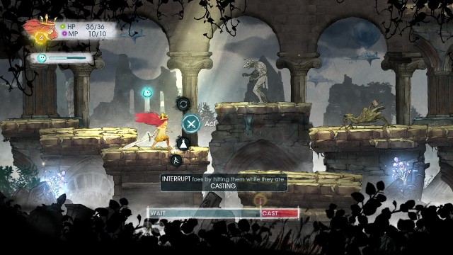 You encounter the next opponent in the cave, defending the chest - Chapter 2 - The Queen of Light | Walkthrough - Walkthrough - Child of Light Game Guide