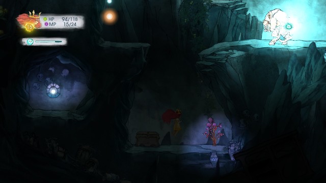 Inside the chest there is a Ruogh Sapphire, while for breaking the object you get a Lull Elixir - Chapter 4 | Collectibles - Collectibles - Child of Light Game Guide